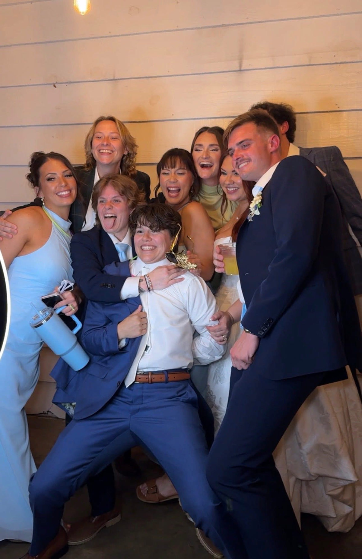 Big group Kayla Riley MirrorPIX wedding reception