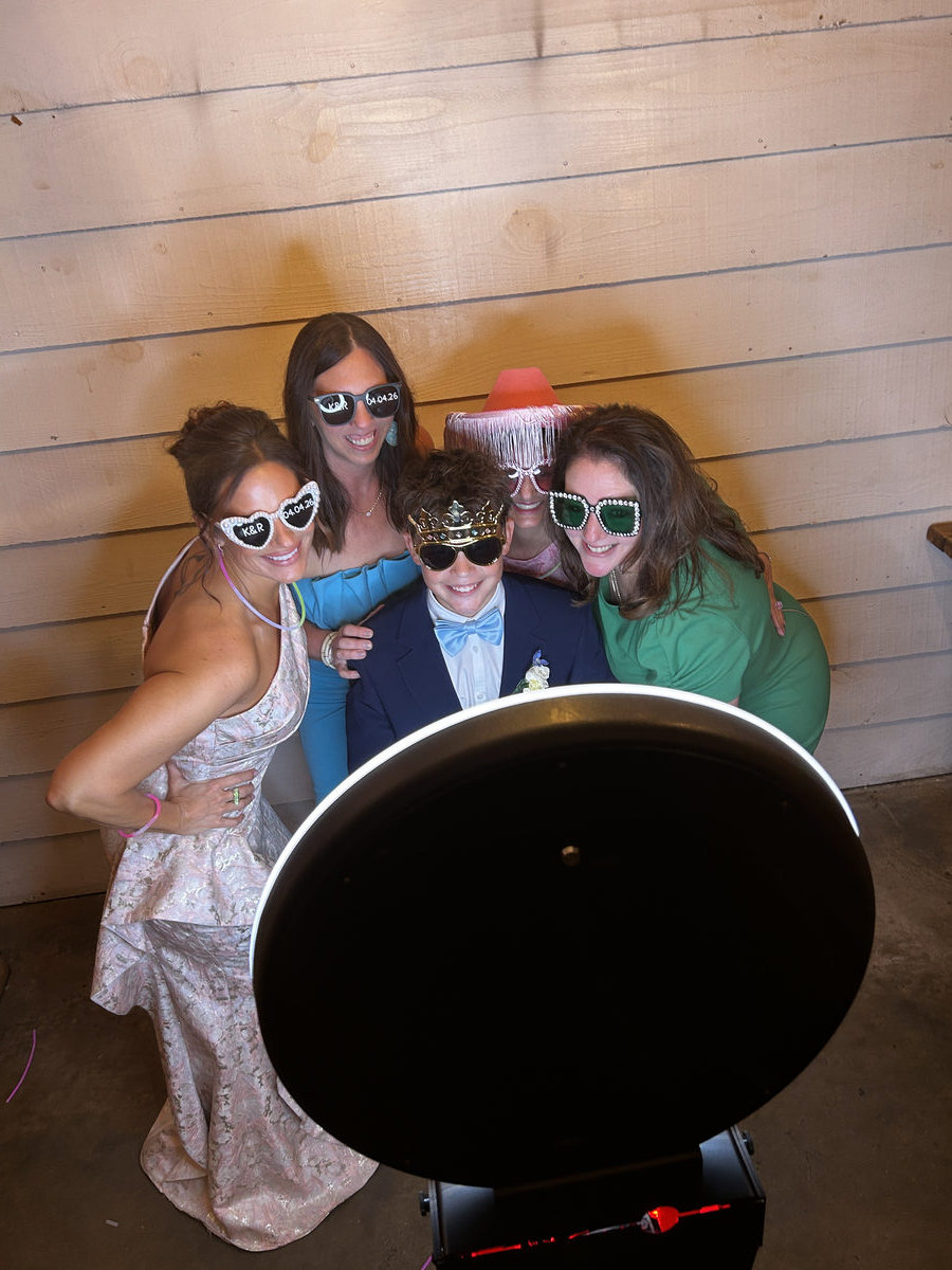 MirrorPIX Pearl booth guests Kayla Riley wedding props
