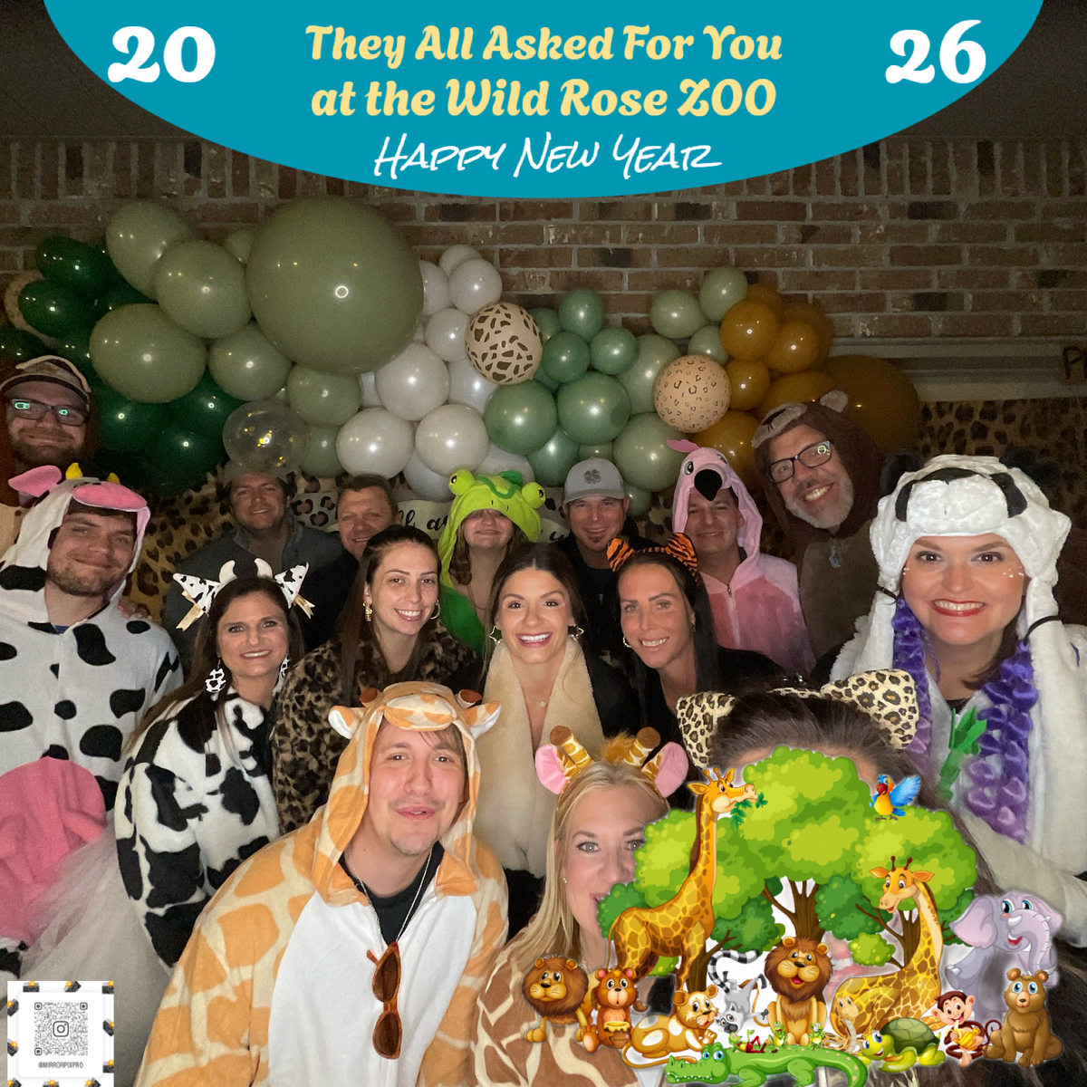 Wild Rose Zoo New Years Party 2026 animal costumes MirrorPIX