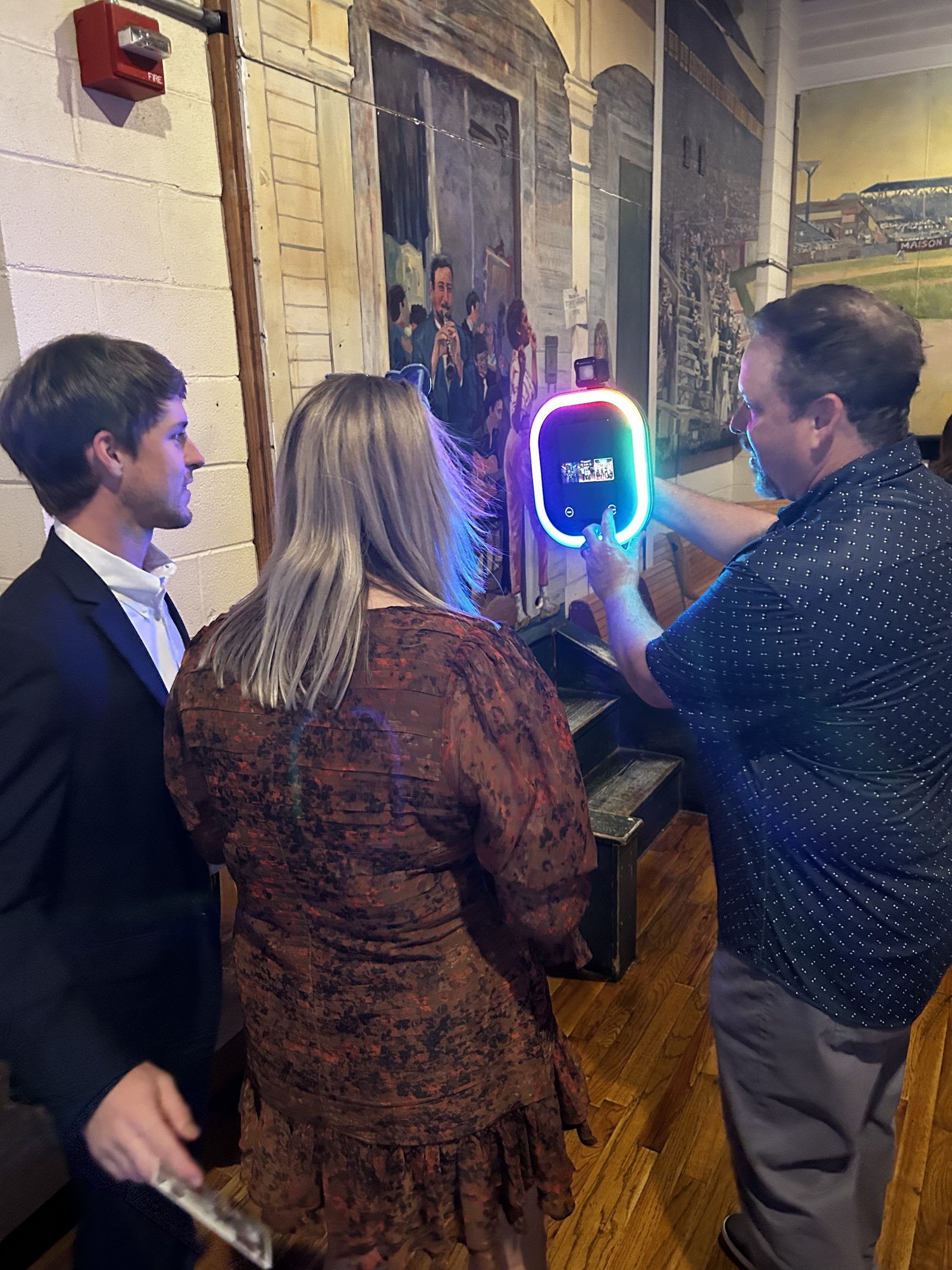 MirrorPIX operator bringing the Ramblin' Roamer to guests at a New Orleans corporate event